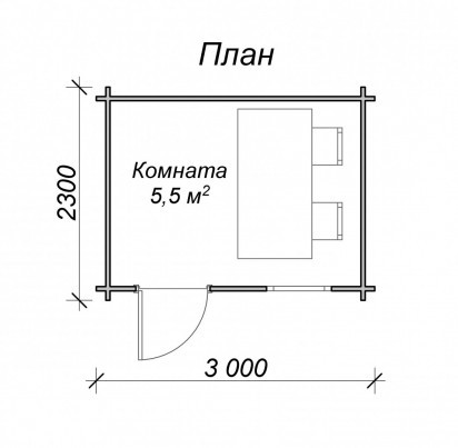 Бытовка "Мини" 3000х2300 мм